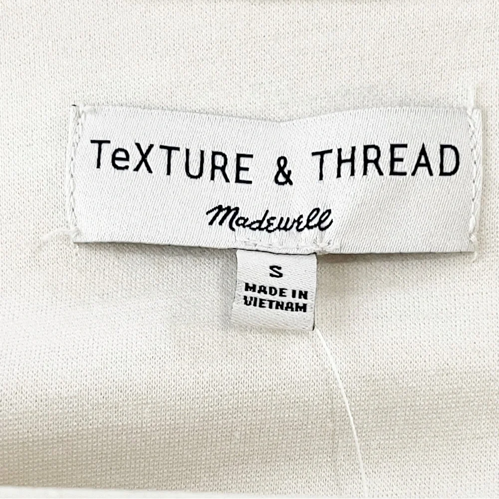 New Madewell Texture & Thread Crepe Wrap Top Cream Ivory Off-White Size S - Picture 7 of 9